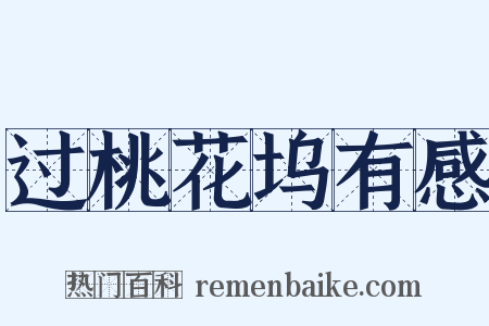 过桃花坞有感是什么意思的图片